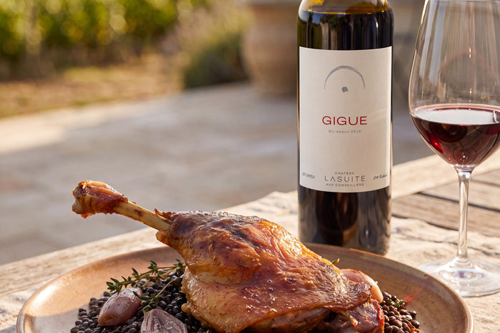 Confit de canard – Belugalinsen & Schalotten