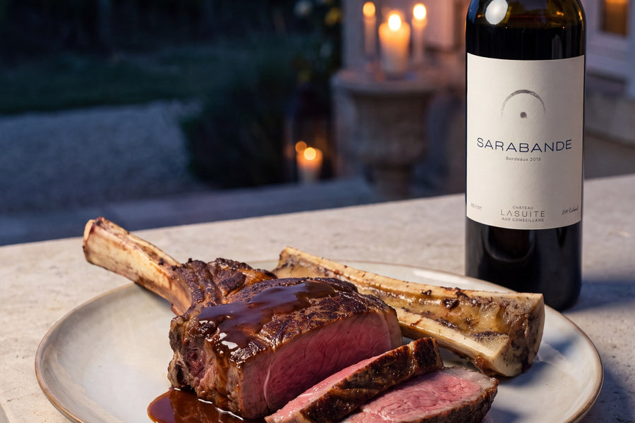 Côte de bœuf from the oven – sauce bordelaise & bone marrow
