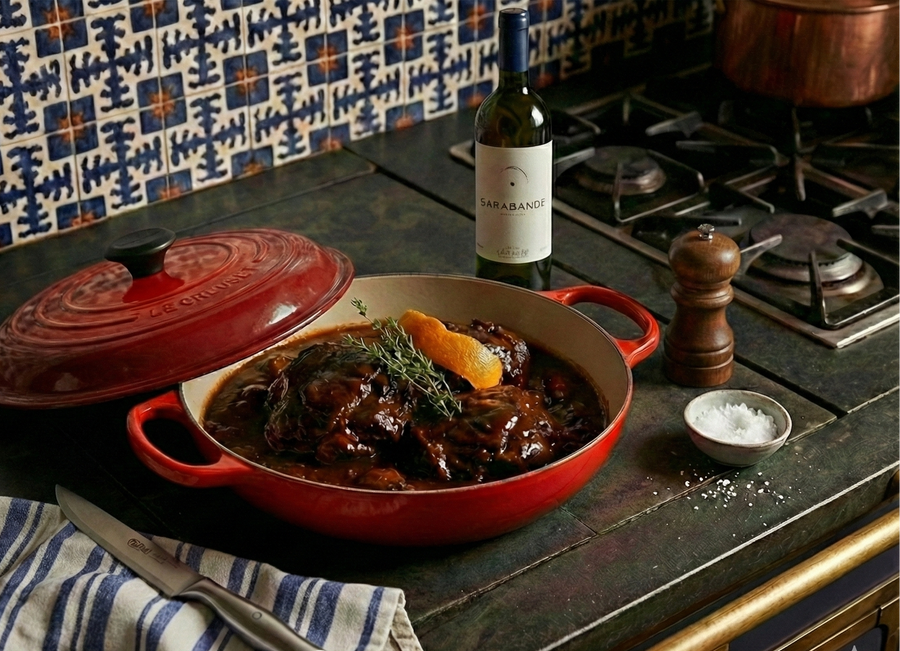 Ox cheeks braised in Sarabande & orange