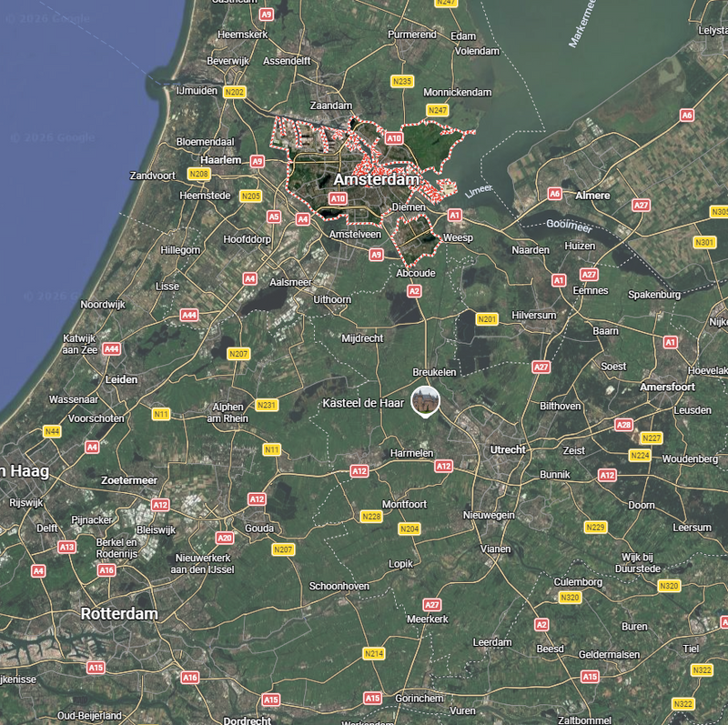 Kartenausschnitt: Amsterdam, Niederlande