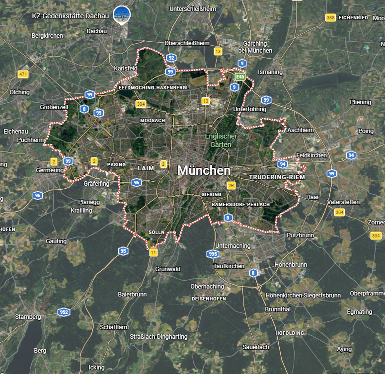 Kartenausschnitt: München, Deutschland