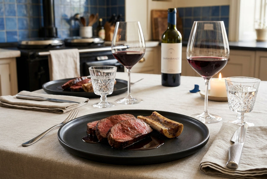 Côte de bœuf from the oven – sauce bordelaise & bone marrow