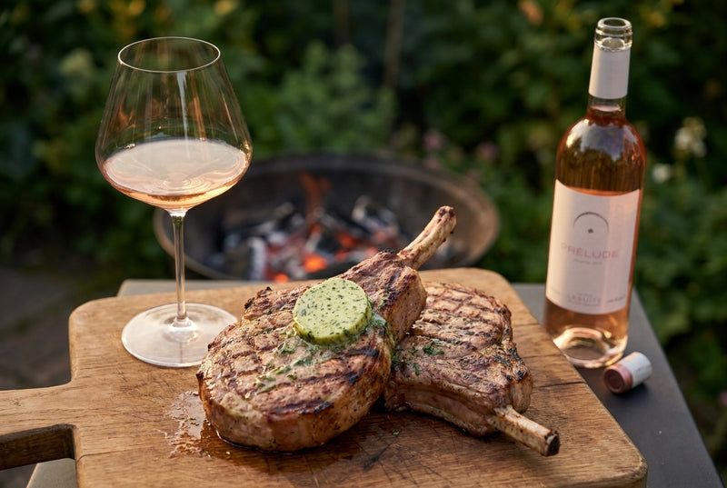 Grilled côtes de porc – sage-lemon butter