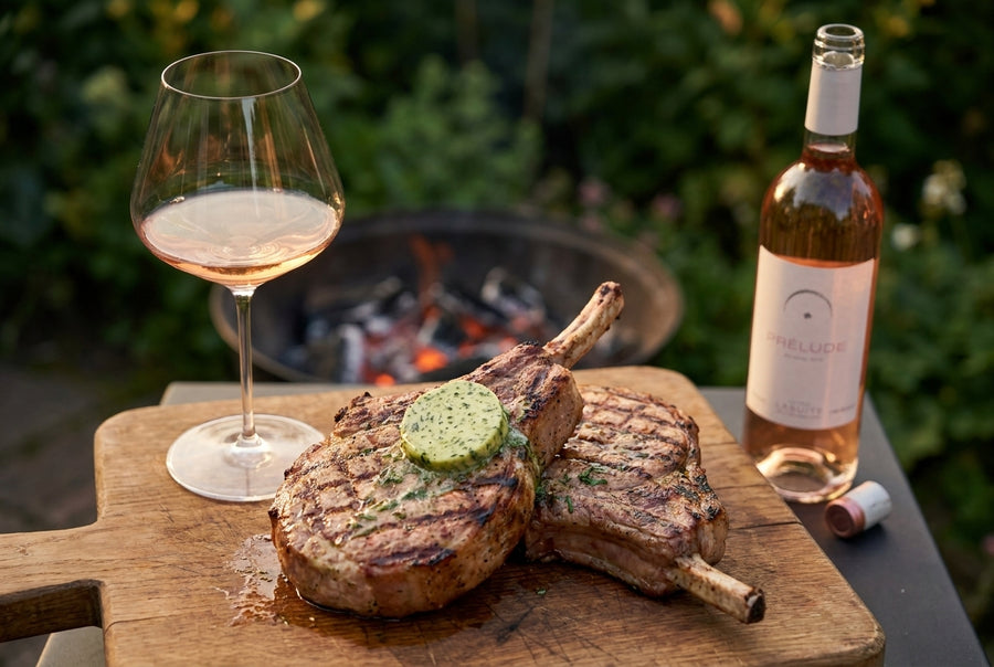 Grilled côtes de porc – sage-lemon butter