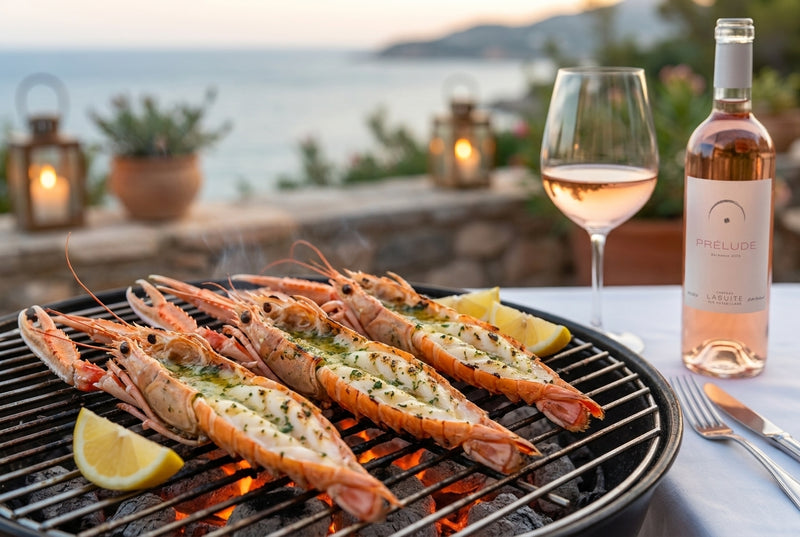 Langoustines grillées, Knoblauch-Kräuterbutter