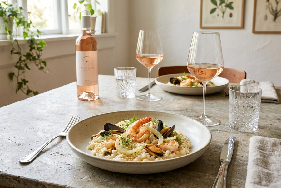 Seafood risotto with fennel