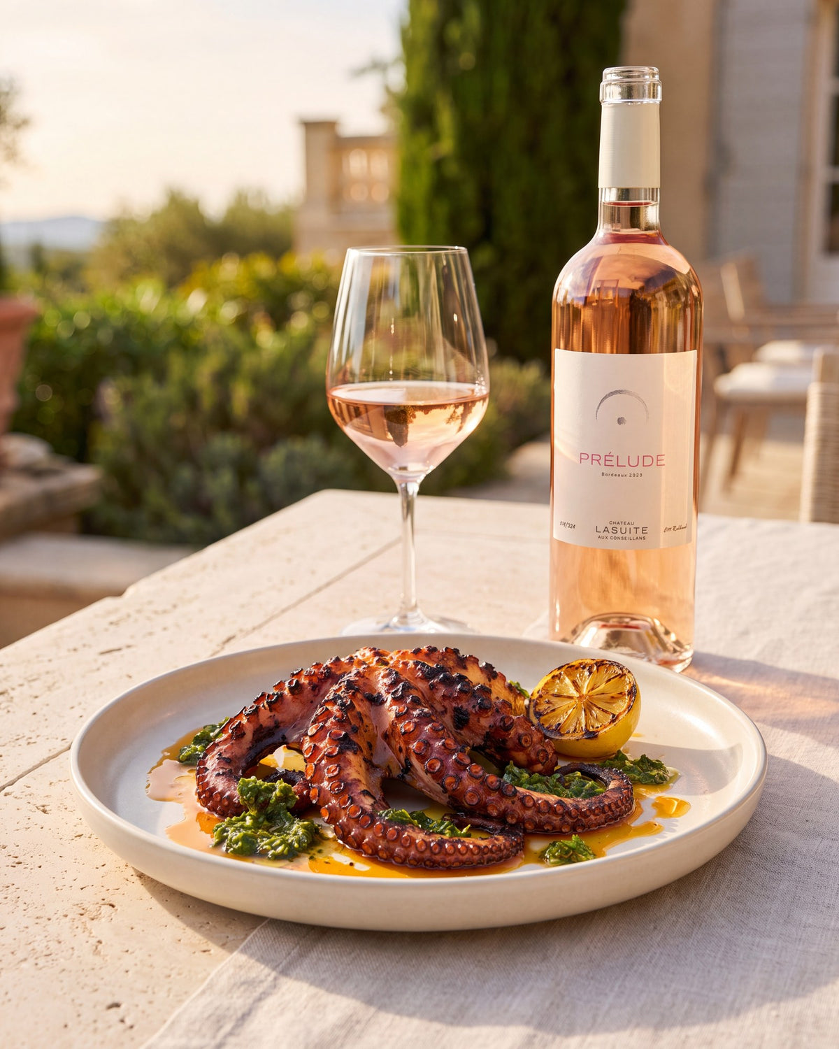 With Prélude: its cool fruit and freshness answer the smoke and the paprika.