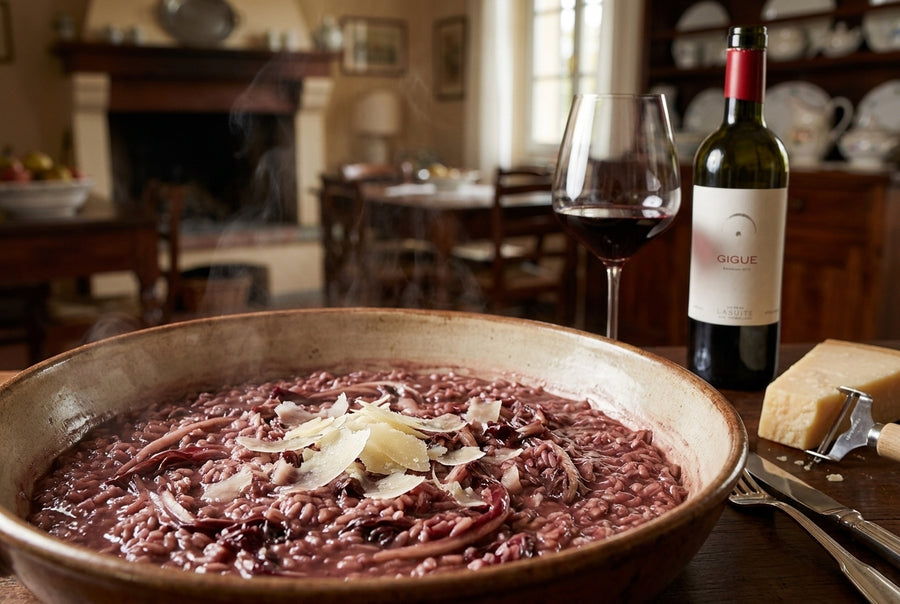 Risotto al Gigue, red-wine risotto