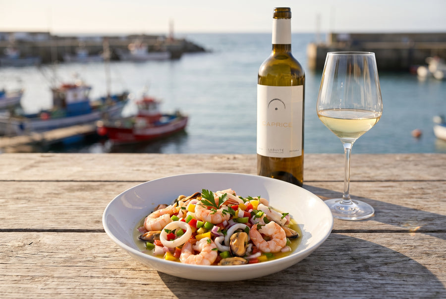 Salpicón de marisco – cold seafood salad with peppers & sherry vinegar