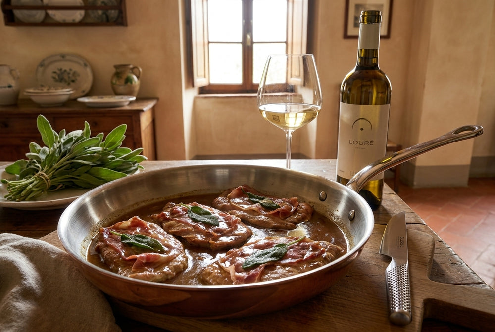 Saltimbocca alla romana, sauge & jus au Marsala