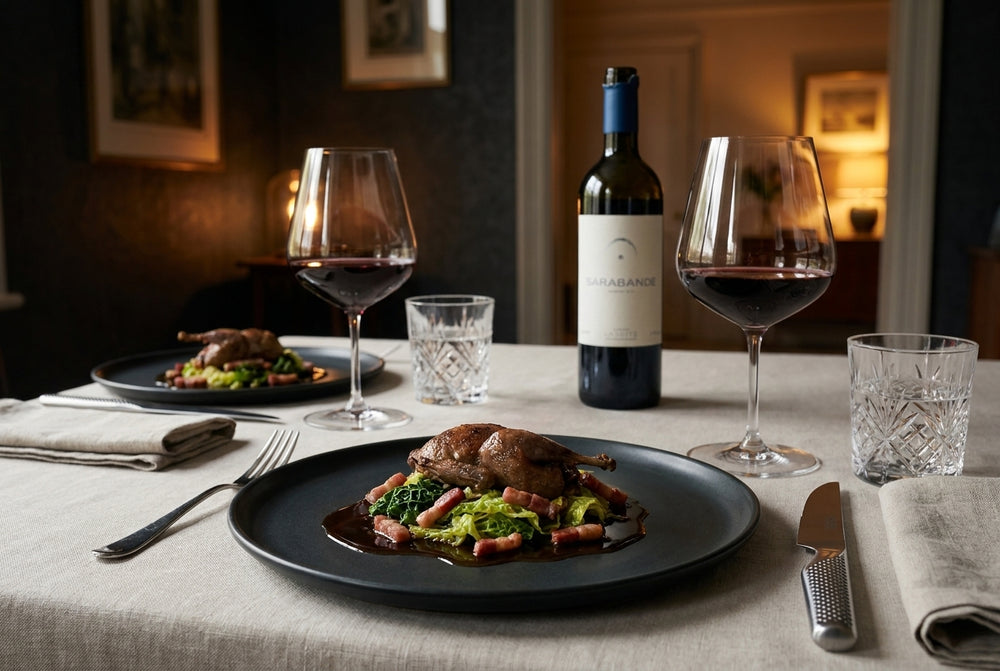 Braised pigeon on savoy cabbage & bacon