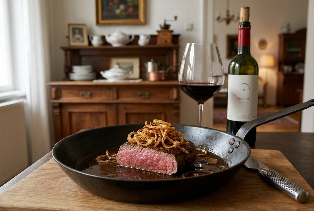 Zwiebelrostbraten, Viennese style with crispy onions